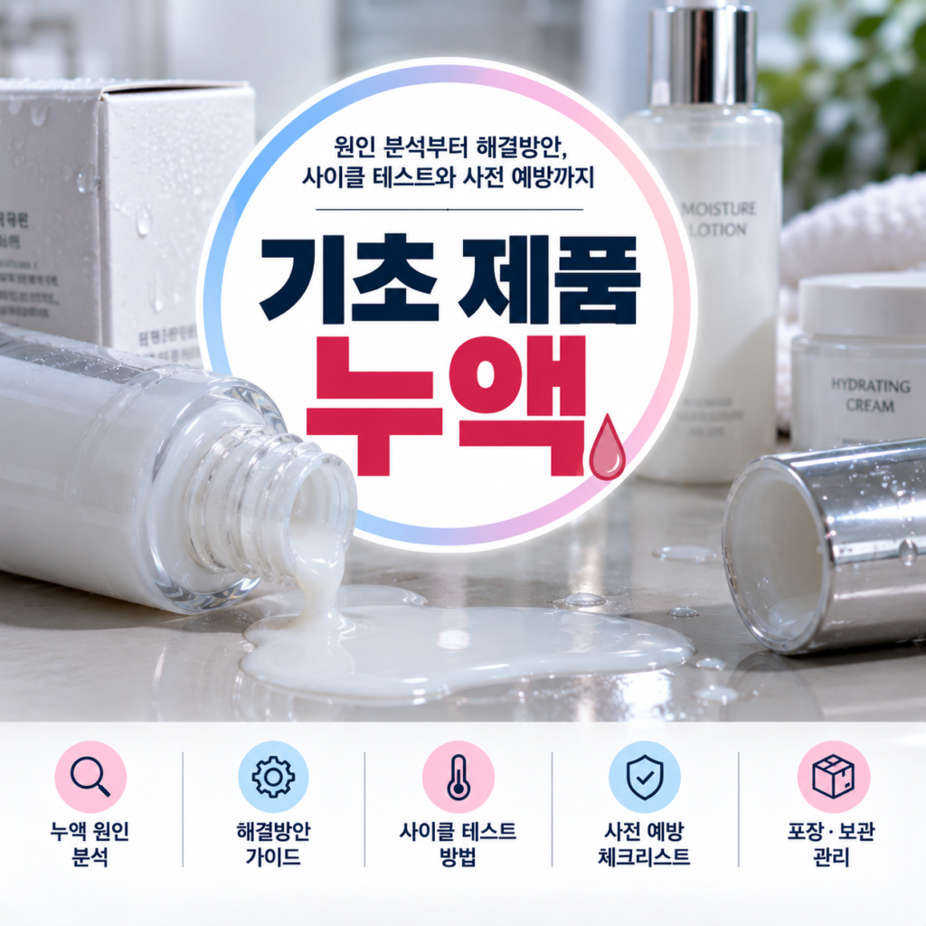 누액 — 기초 제품 누액 — 원인 및 해결방안 사이클 테스트와 사전 예방까지