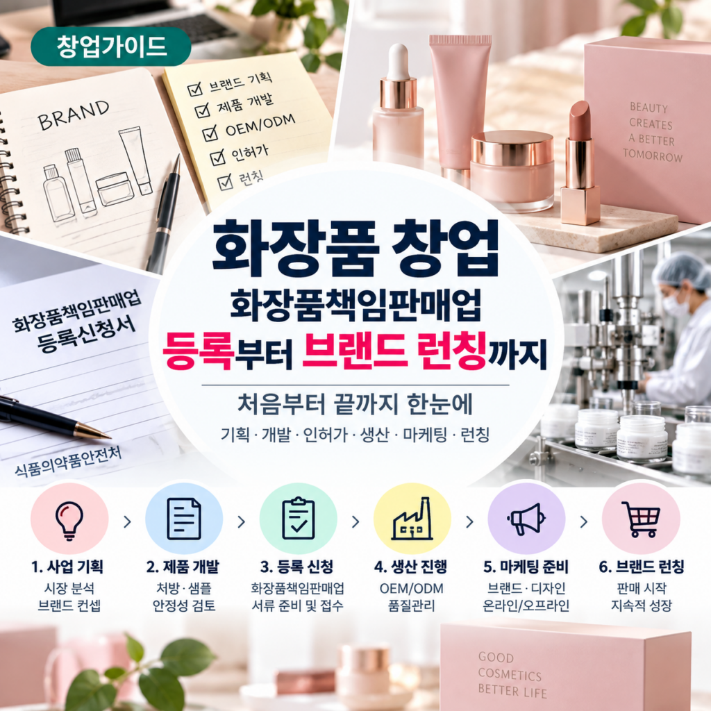화장품책임판매업 — 화장품 창업 — 화장품책임판매업 등록부터 브랜드 런칭까지