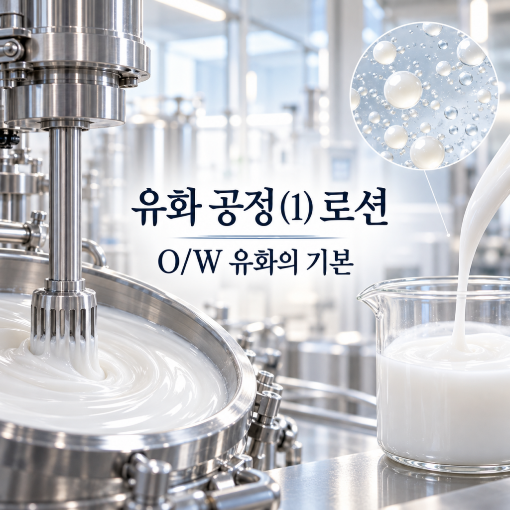 로션 — 유화 공정 (1) 로션 — O/W 유화의 기본
