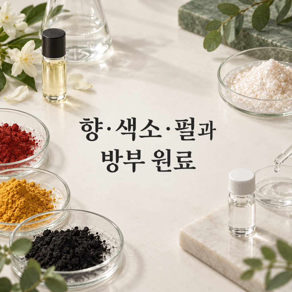 색소 — 향·색소·펄과 방부 원료